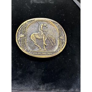 Vintage Bronze End of the Trail Belt Buckle